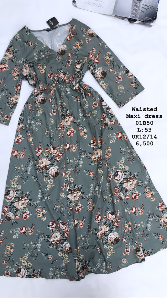 Waisted Maxi dress
